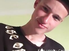 Shaved Uncut Cock Tim Jerks & Cums For Audition