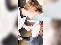 Alpha twink dominates and fucks his sub