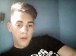 Blond Plays With Fat Cock On Webcam