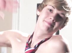 cute blond handjob