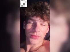 fit curly big cock college dude hot cumming snapchating to girl