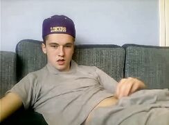 Brunette College Hunk wanks off on webcam - AI Enhanced