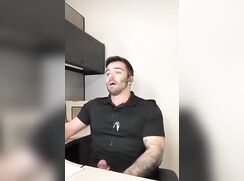 Hot Office Dude Jerks It