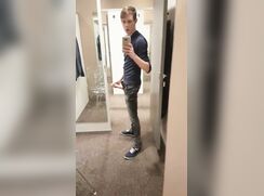 AHV - 22 yo aussie boy cumming in changing room