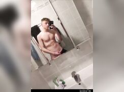 German blonde boy moans and cum