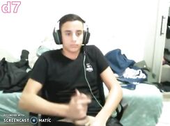 Nice gamer playing hard