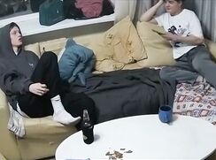 Shy Timid Str8 friend gets naked and first fucks only with the lights off when no one