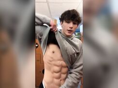 Hot twink displays his abs