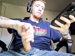 Redhead cock out shorts jerk