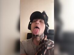 Sexy tattooed guy who feels like a vampire