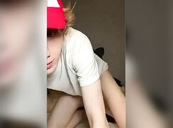 Brunette Curly Long Hair Uncut College Dude wanks off on Webcam - AI Enhanced