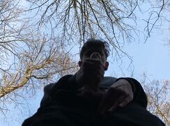 S06A02 - Young twink jerking outside