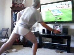 Playing Wii Sports In Tighty Whities