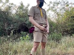 Naughty Young Boyscout Jacks Off