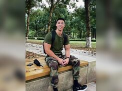 Horny Fit Asian guy jerk off