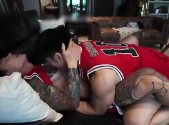 Two Asian Basketball Hunks