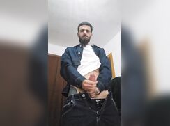 Tattooed Guy Jerks His Cock Hard and Fast Without Cumming