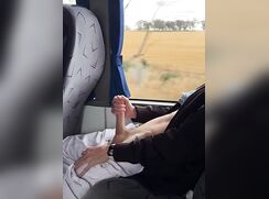 Hung Shaved Uncut BWC Jerking On Coach