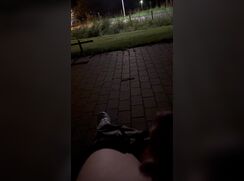 cumming in public