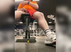 cumming in gym
