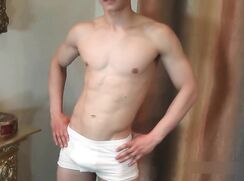 JTwinks - Fit twunk with shaved body jerks off and cums