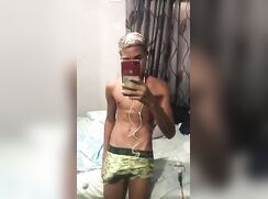 Latin twink shows his woody