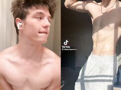 Sexy twink tiktoker GAYTUBE CUTE FLEX