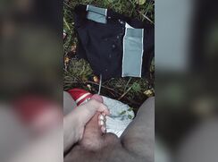 Cumming in public forest