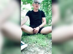 AHV - Forest masturbating
