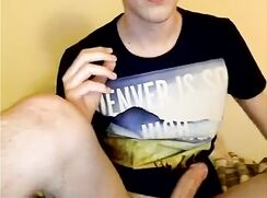 Vintage Denver Ginger College Lad wanks off his hung cock - AI Enhanced