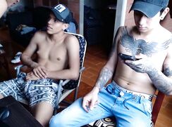 AHV-HD . Two straight boys fucks gay boy very hard