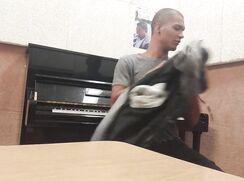 AHV-HD - Playing Piano and jerking off in a college music room