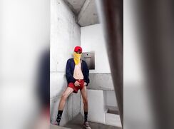 AHV - I jerk off on the stairs of my building apartment