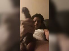 Juicy Black cock unloads it's baby batter