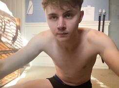 Slut boy jerk off and cum