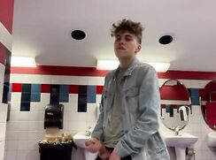 Dude is horny after watching a movie at the theater