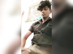 Indian guy jerking off and cum
