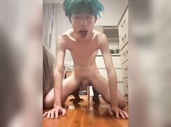 dumbmonkeyboy wets the floor, licks it up