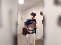 Sagging dude shows his bulge. Everyone needs a buddy like this. NO Nudity