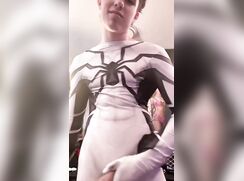 Verbal Fit SpiderAlpha jerks off on to his boot -