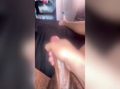 Black amateur - Opps spilled sum on my bed
