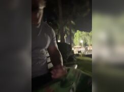 Black amateur - In the middle of the park, in the middle of the night
