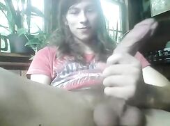 Hung long haired twink