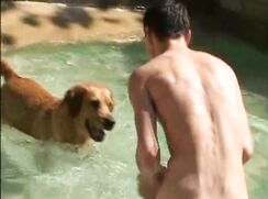 naked boys in the pool