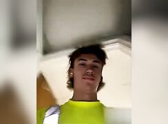 Young tradie jerking his cock off & cumming