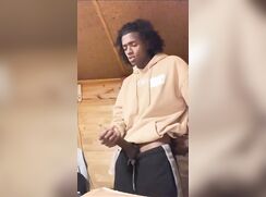Hit bug dicked black man cums