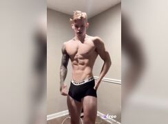 Hung blonde Jock stud showing off