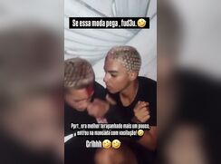 Straight thiefs from brasil get caught and forced to Kiss by population