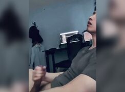 Dude is horny after class
