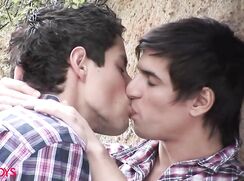 Daniel Wood and Sebastien Stiler in the countryside